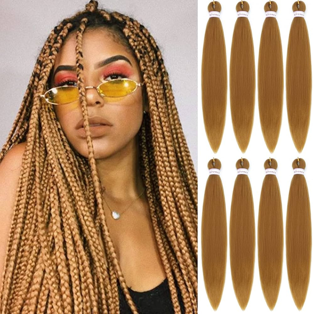 Alrence Pre Stretched Braiding Hair Long Braid 30 Inch 8 Packs Professional Braiding Hair Extensi... | Amazon (US)