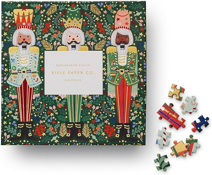 RIFLE PAPER CO. Nutcracker Brigade Illustrated Jigsaw Puzzle, 500 Pieces, Full Color, Finished Pu... | Amazon (US)