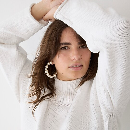 Cotton-blend rollneck sweater | J. Crew US