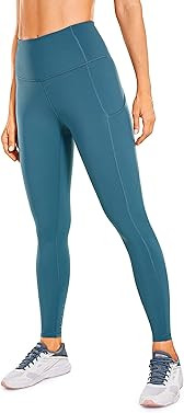 CRZ YOGA Women's Naked Feeling Workout Leggings 25 Inches - High Waisted Yoga Pants with Side Poc... | Amazon (US)
