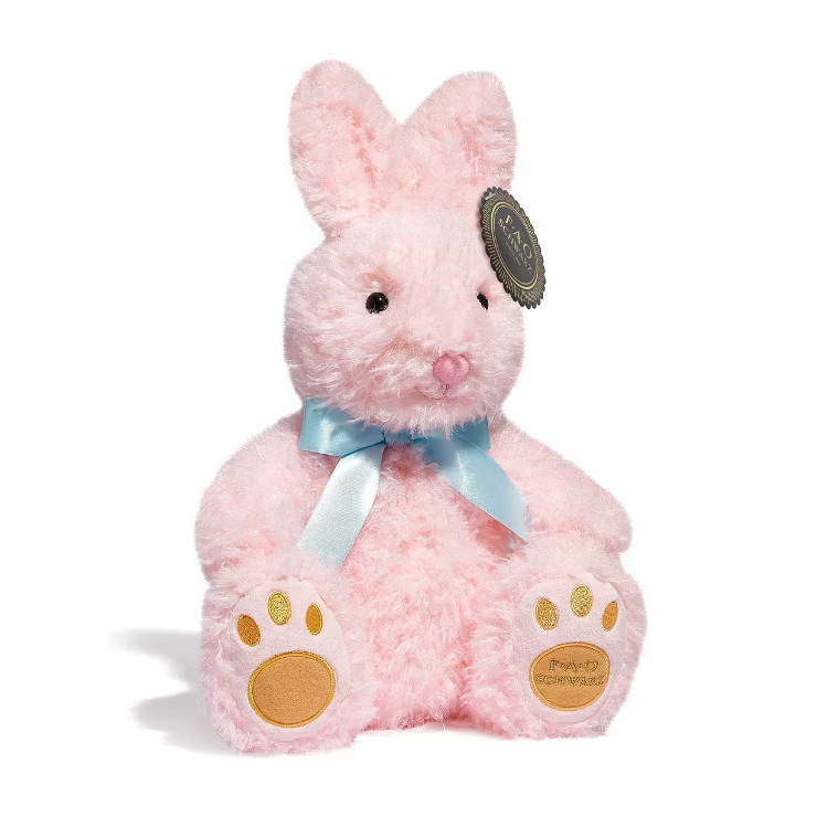 FAO Schwarz 10" White Bunny with Orange Footpad Toy Plush | Target