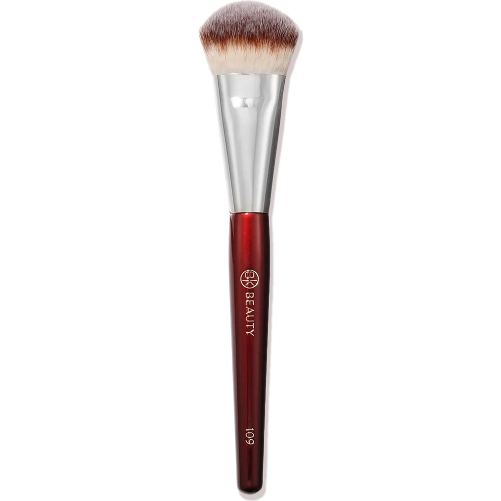 BK Beauty 109 Mini Contoured Foundation Brush in Burgundy at Nordstrom | Nordstrom