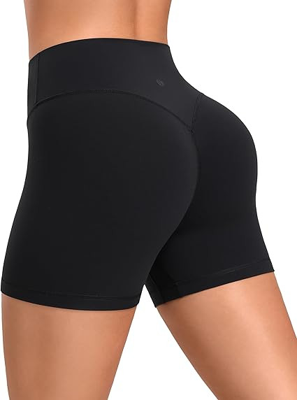 Colorfulkoala Sculptiva Butt-Lifting Hidden Scrunch Workout Shorts for Women 4", No Front Seam High-Waisted Yoga Shorts | Colorfulkoala