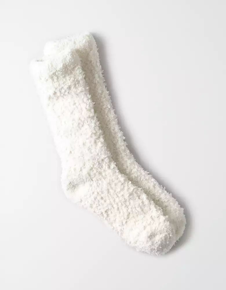 AEO Fuzzy Sherpa Crew Sock | American Eagle Outfitters (US & CA)