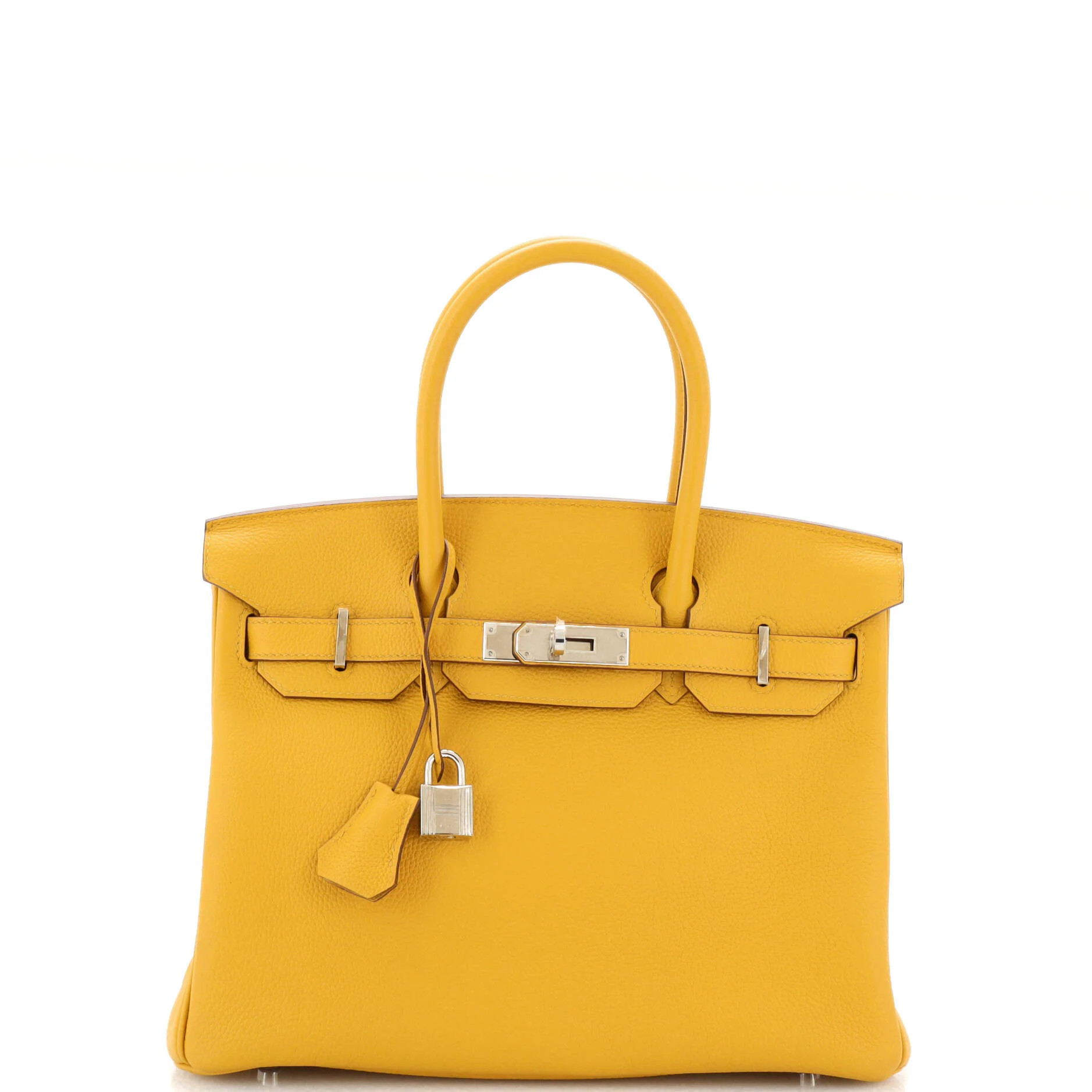 Hermes Birkin Handbag Jaune Ambre Togo with Palladium Hardware 30 | Rebag