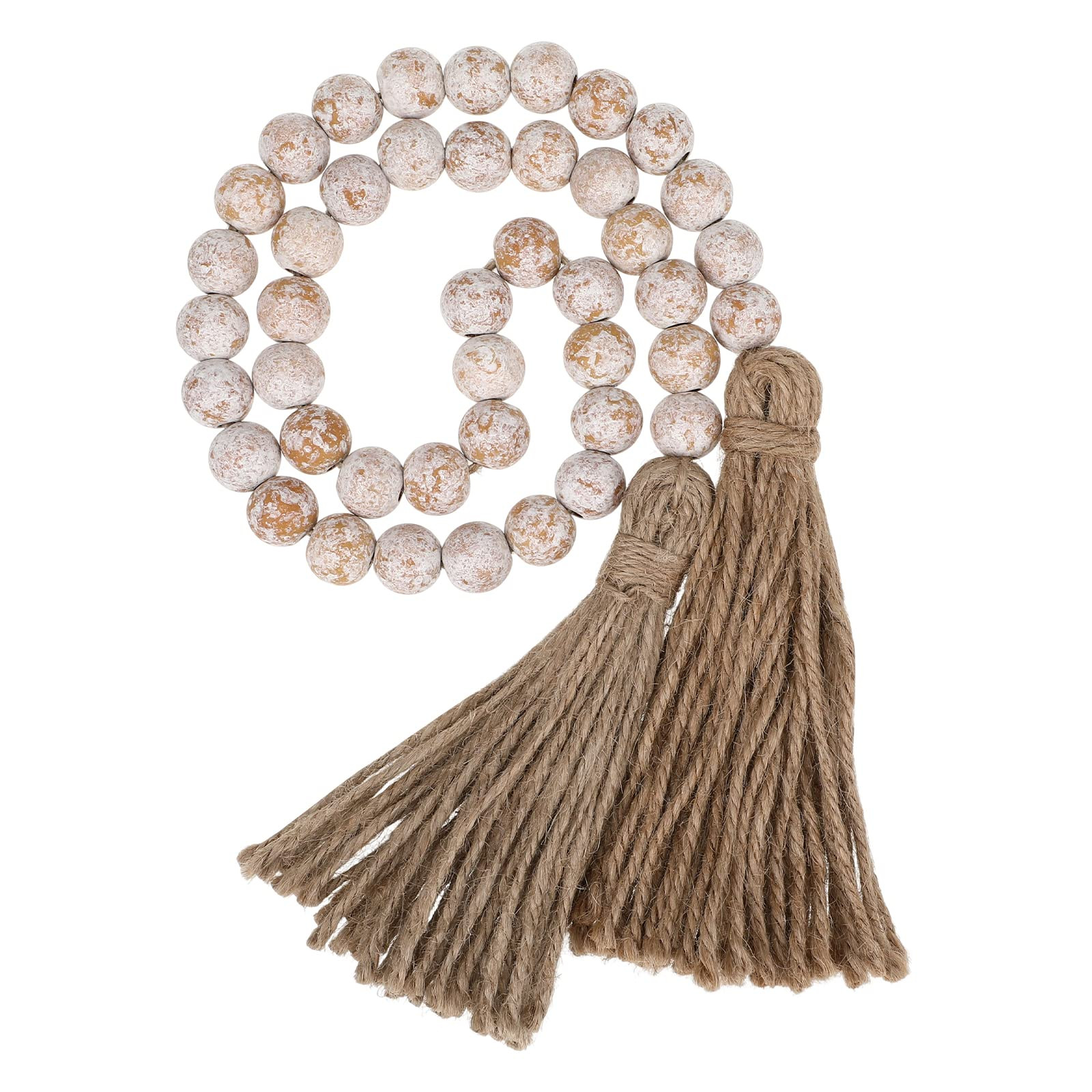 IMIKEYA Wooden Beads Garland: Farmhouse Wood Bead Garland for Tiered Tray Farmhouse Beads Hanging... | Amazon (US)