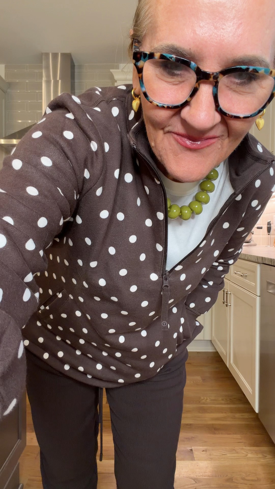 I found a few brown jogger options since these are mostly gone at Talbots 
Size med petite in the polkadot top

#LTKSaleAlert #LTKOver40 #LTKHome