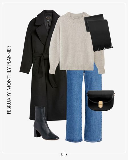 Monthly outfit planner: FEBRUARY: Winter looks | fisherman sweater, straight Jean, scarf, wrap top coat, ankle boot, saddle crossbody bag

See the entire calendar on thesarahstories.com ✨ 


#LTKstyletip