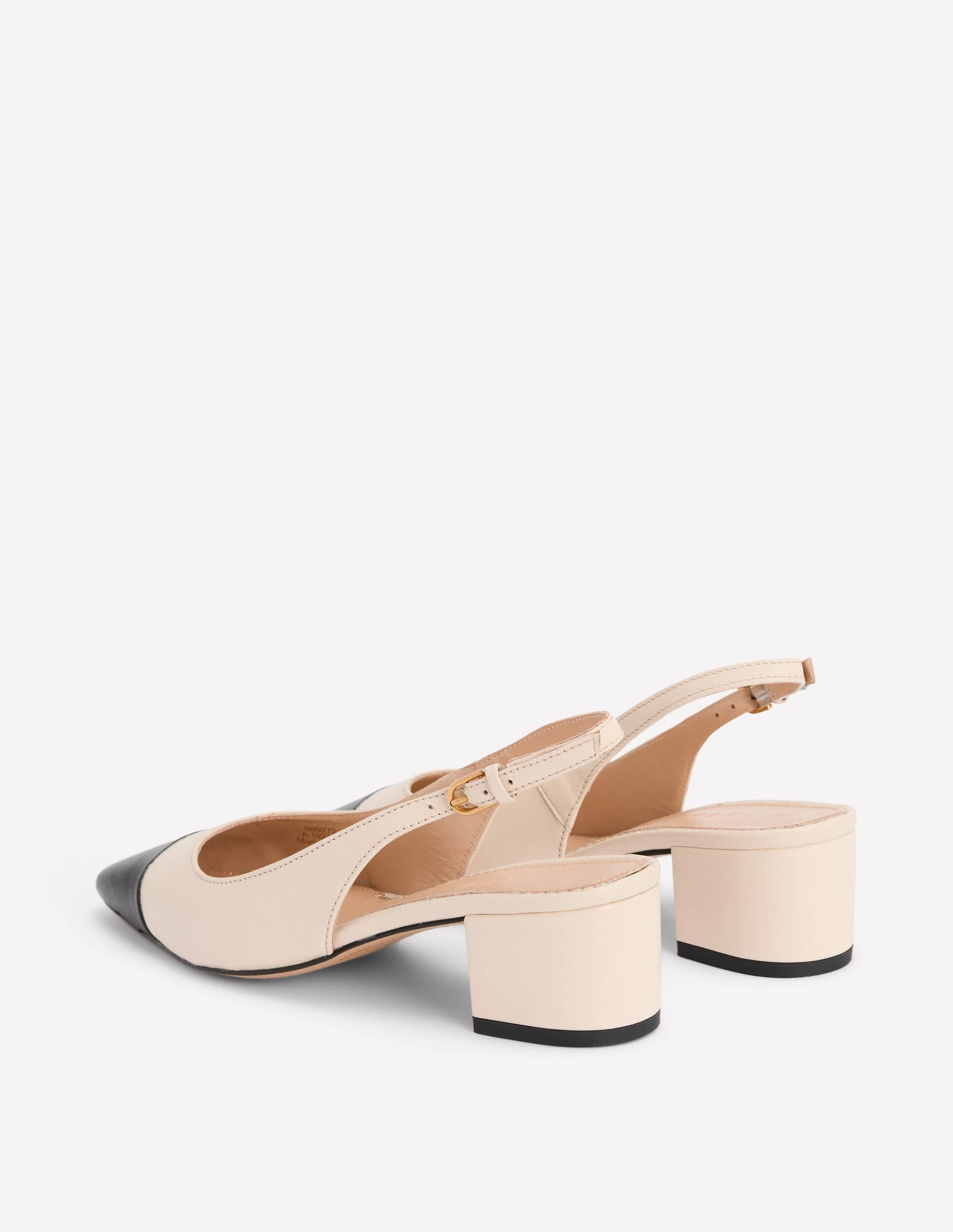 Ailsa Block Heel Slingbacks-Ecru | Boden UK
