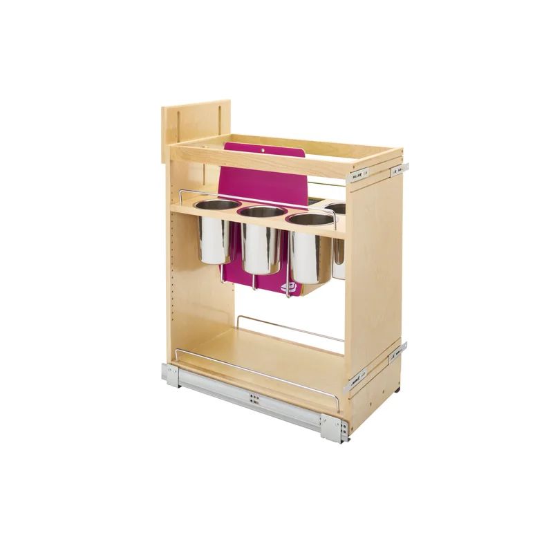 Rev-A-Shelf Wood Base Cabinet OXO Pull Out Organizer with Soft Close | Wayfair North America