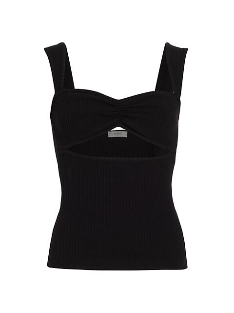 Isla Ribbed Cut-Out Tank Top | Saks Fifth Avenue
