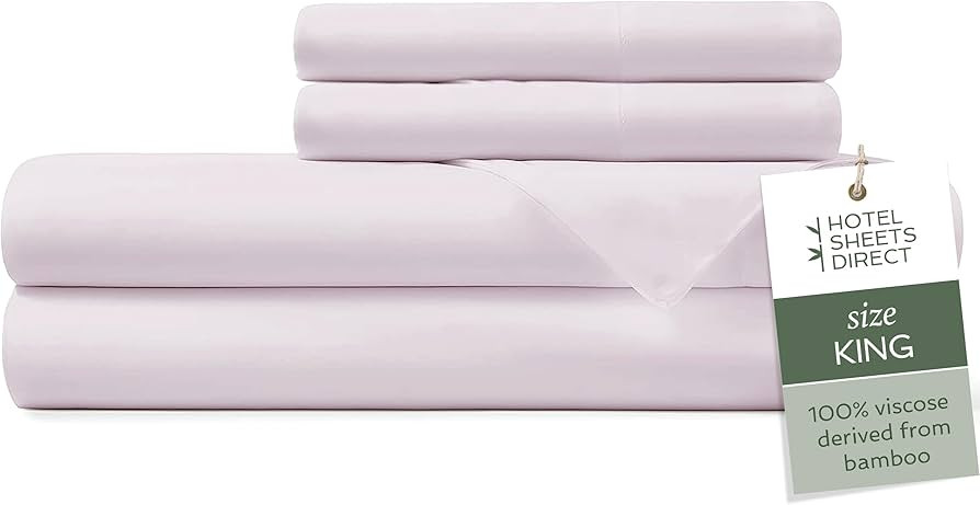 Hotel Sheets Direct 100% Viscose Derived from Bamboo Sheets King Size - Cooling Bed Sheets with 2... | Amazon (US)