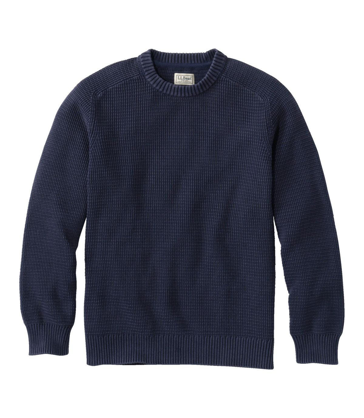 Men's Textured Washed Cotton Sweaters, Crewneck | L.L. Bean
