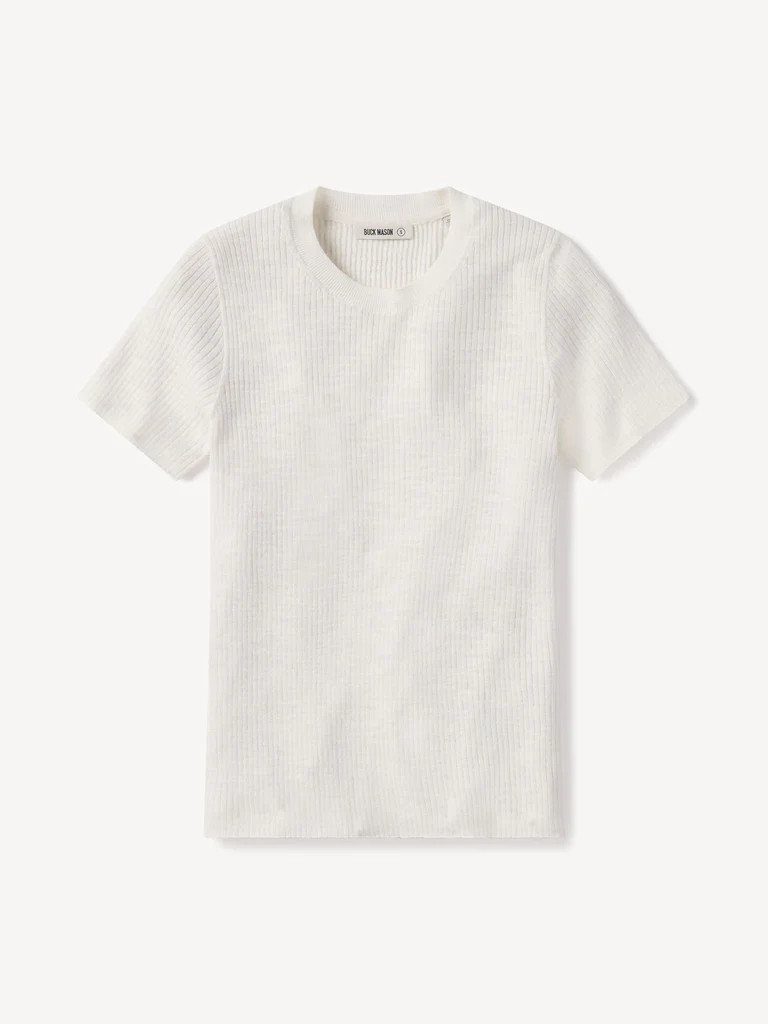 Coastal Linen Rib Tee | Buck Mason