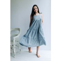 Prairie Dress ""Elle"", Sleeveless Linen Maxi Dress, Pinafore Sundress For Woman, Dresses Plus, Loos | Etsy (US)