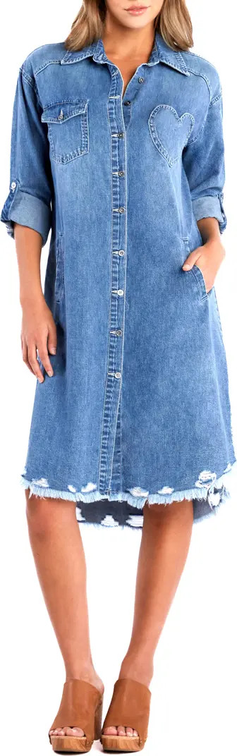 Heart Pocket Denim Shirtdress | Nordstrom
