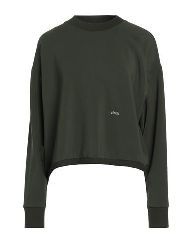 Circle Woman Sweatshirt Military green Size S Modal, Polyamide, Elastane | YOOX (US)