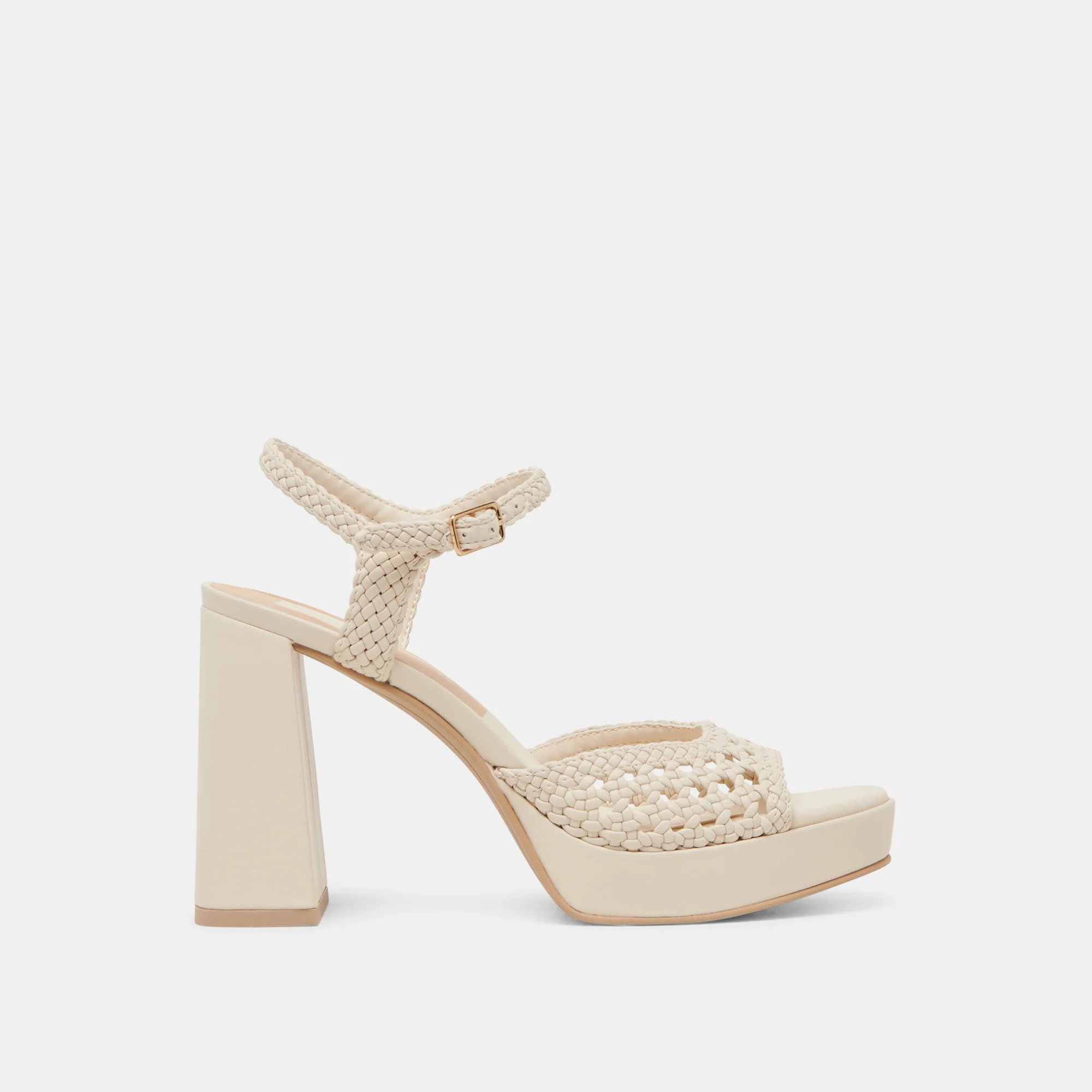 PEYTEN HEELS CREME WOVEN STELLA | DolceVita.com