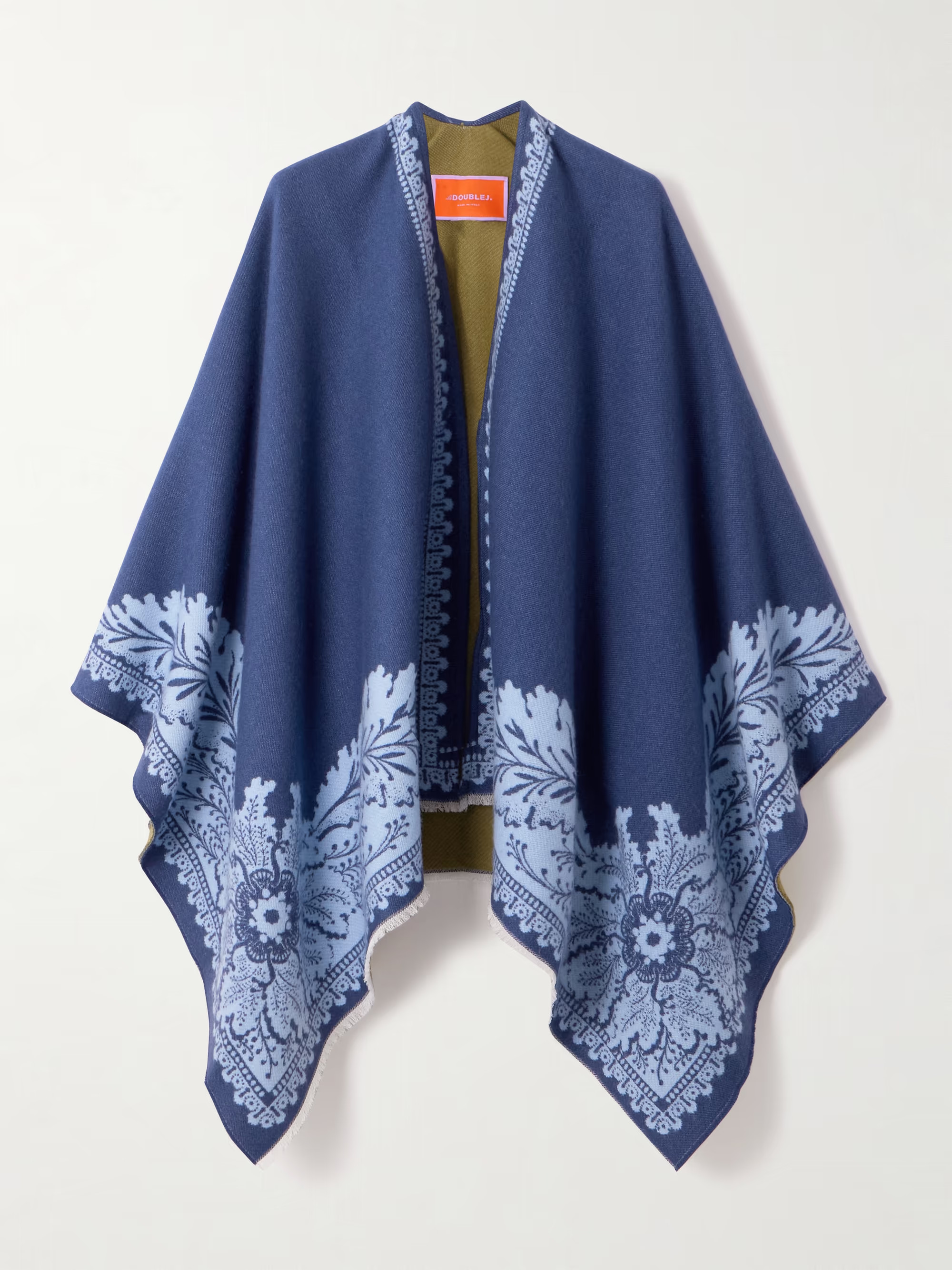 Wool and silk-blend jacquard wrap | NET-A-PORTER (US)