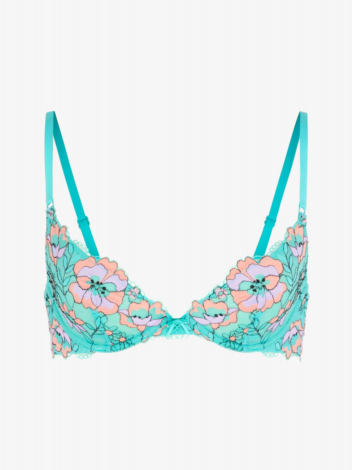 Floral Trip Lace Unlined Plunge Bra | Savage x Fenty - North America