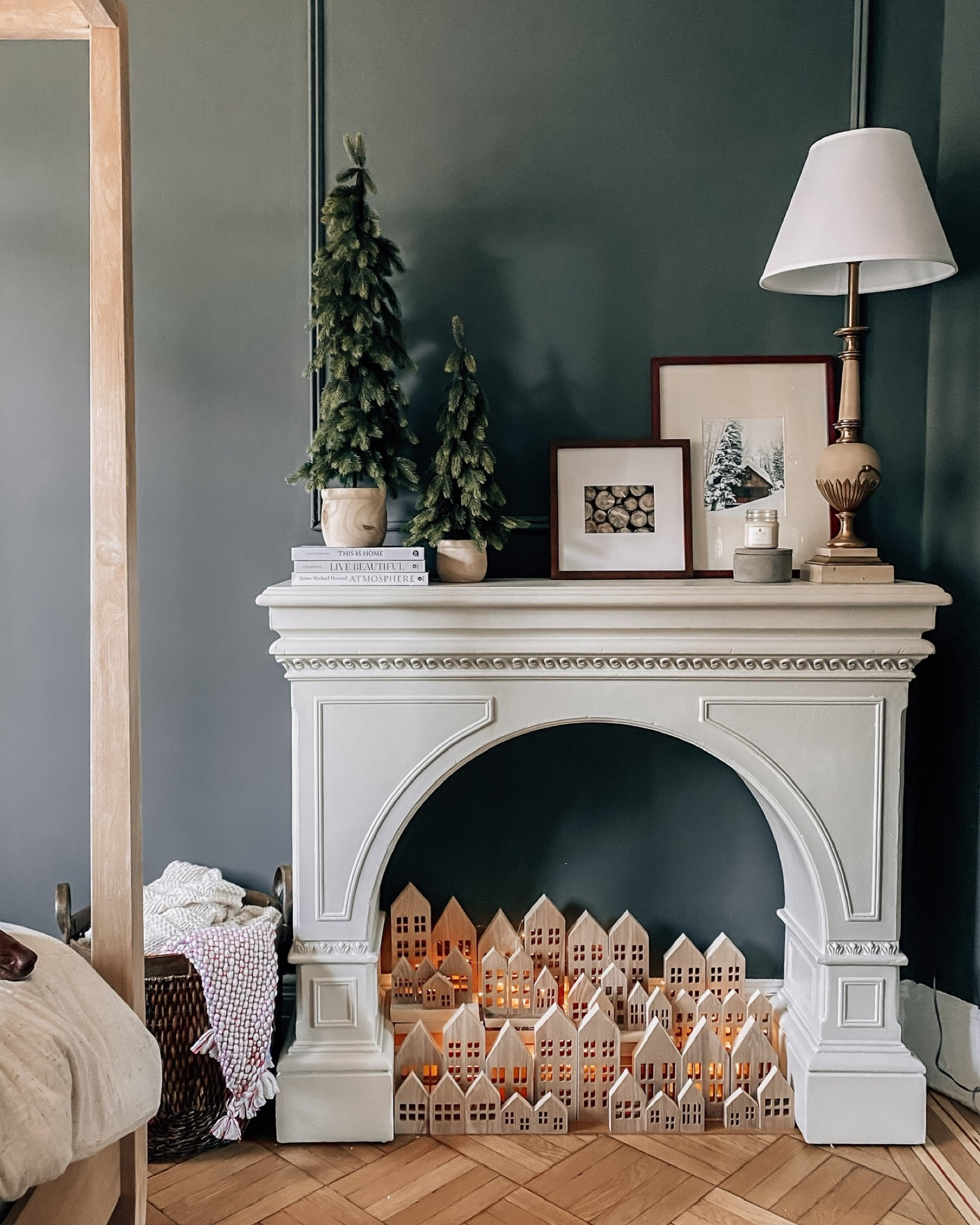 Wooden house Christmas village for holiday decor and holiday mantle - exact houses and trees were from Target a couple of years ago but linking similar options

#LTKSeasonal #LTKHoliday #LTKhome