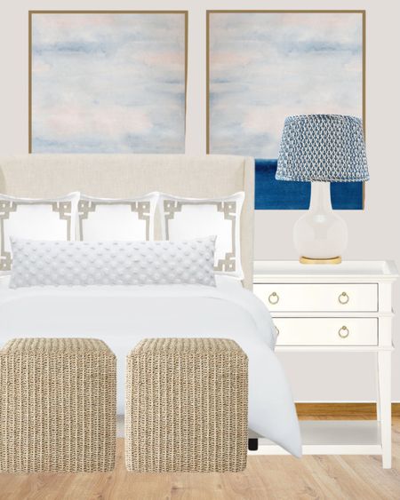 Coastal bedroom moodboard ✨ 

Bedroom, primary bedroom, guest room, coastal home decor, modern style, traditional home, home decor, budget friendly home decor, home finds, interior design, style tip, upholstered bed, lamp, lighting, nightstand, accent pillow, lumbar pillow, ottoman, woven home decor, bedding, art, nightstand, wayfair, Amazon, Etsy

#LTKstyletip #LTKfindsunder100 #LTKhome