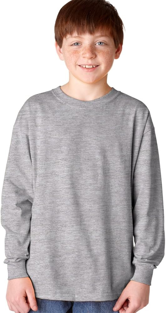 Gildan Boys Heavy Cotton Long Sleeve T-Shirt | Amazon (US)