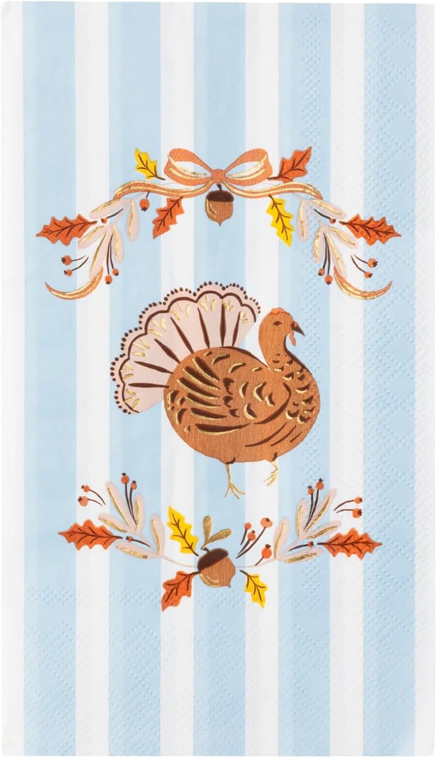 Bonjour Fete Toallas de invitados de pavo, servilletas de otoño de Acción | Amazon (US)
