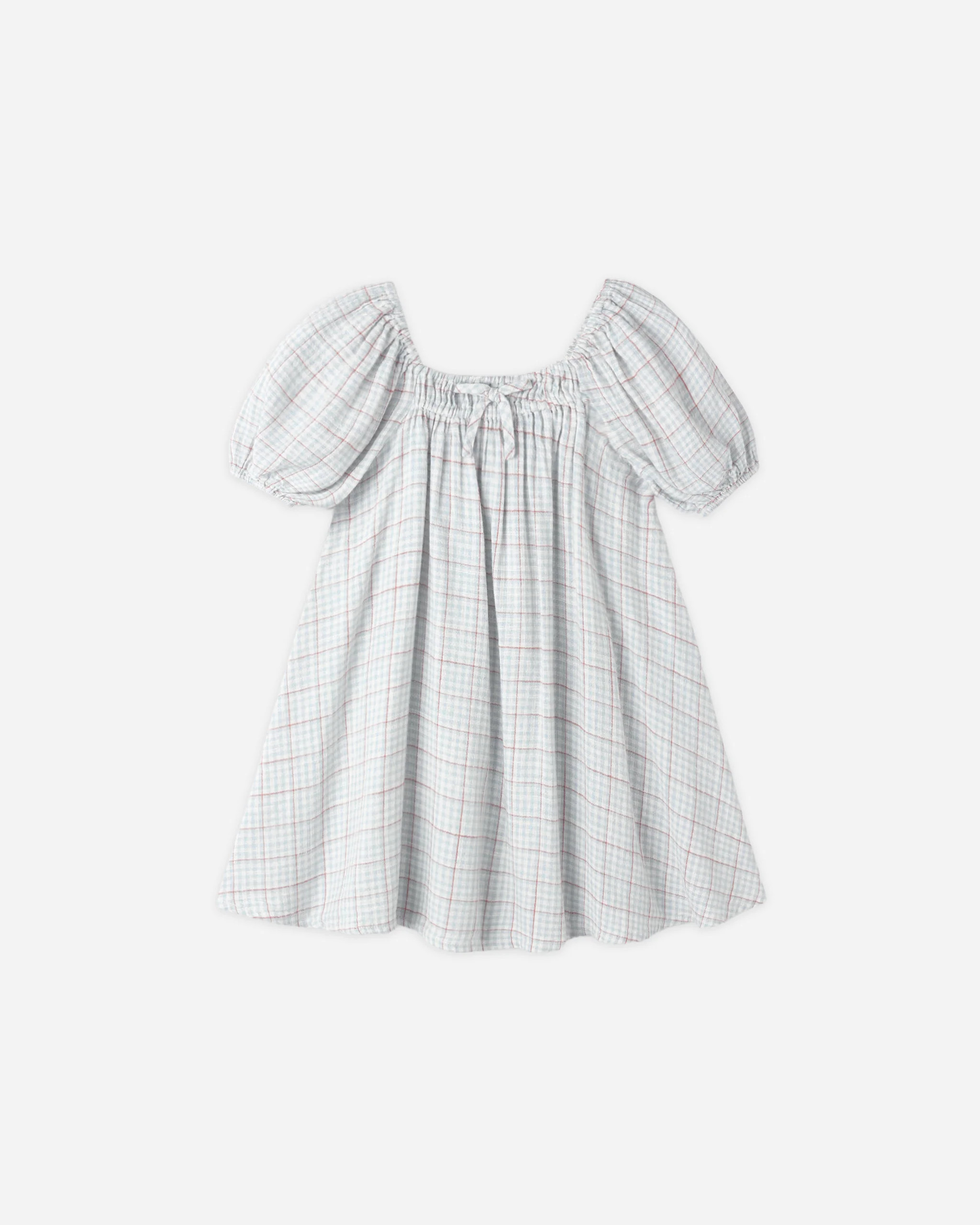 Sabrina Mini Dress Light Blue Plaid | Rylee + Cru