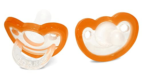 RAZBABY JollyPop Baby Pacifier Newborn, 3m+ (Orange, 2) | Amazon (US)