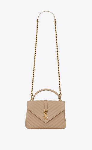 college medium chain bag in quilted leather | Saint Laurent Inc. (Global)