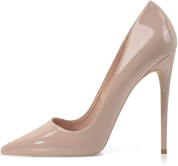 Elisabet Tang Women Pumps, Pointed Toe High Heel 4.7 inch/12cm Party Stiletto Heels Shoes | Amazon (US)