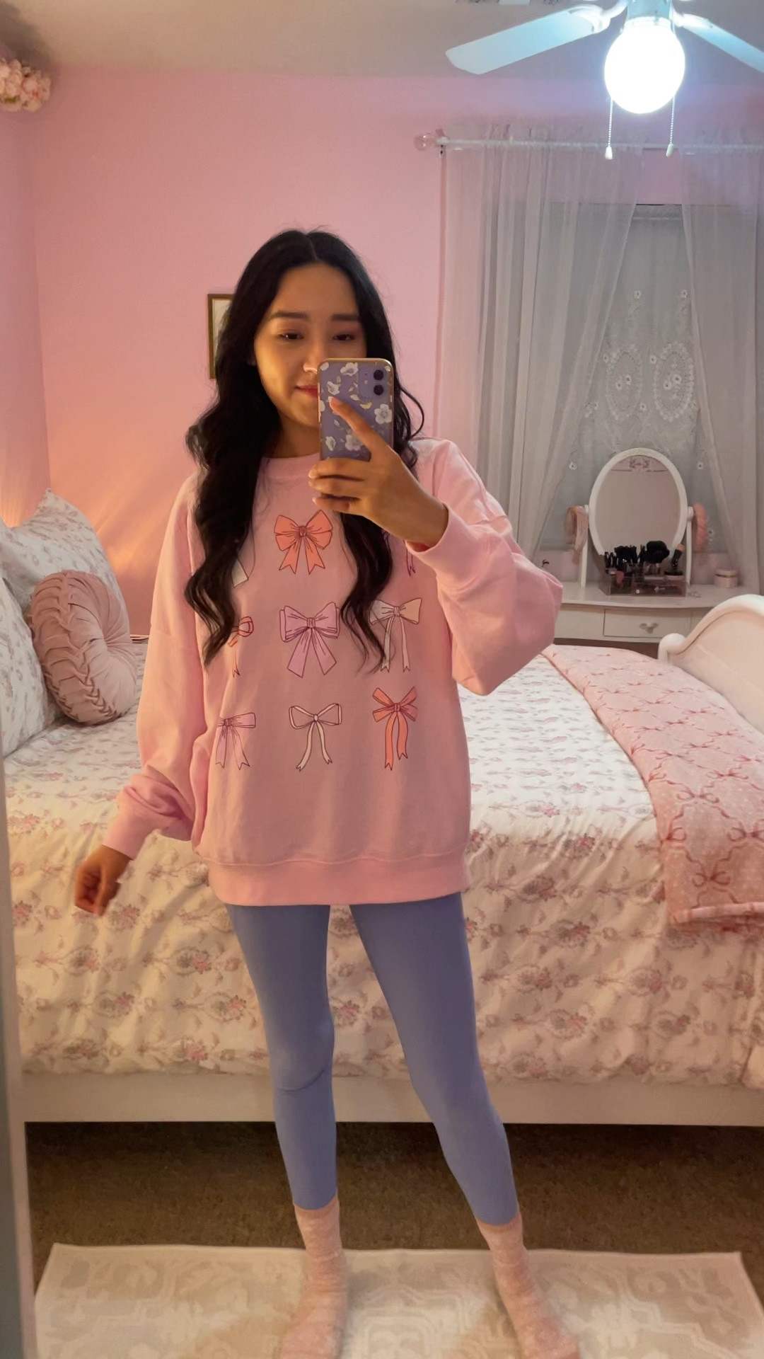 Cozy outfit 🎀 

Sweatshirt wearing size Small 
Leggings wearing size Small


#coquette #sweatshirt #bow #pink sweatshirt #cozy #leggings #activewear #athleisure 

 

#LTKFindsUnder50 #LTKStyleTip