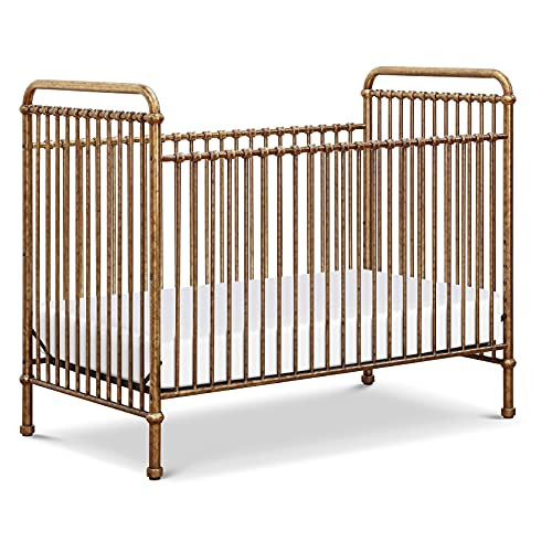 NAMESAKE Abigail 3-in-1 Convertible Baby Crib (Gold) - GREENGUARD Gold Certified - Convertible Crib to Toddler Bed and Daybed - Baby Bed w/ 4 Adjustable Heights - Vintage Baby Crib Convertible | Amazon (US)