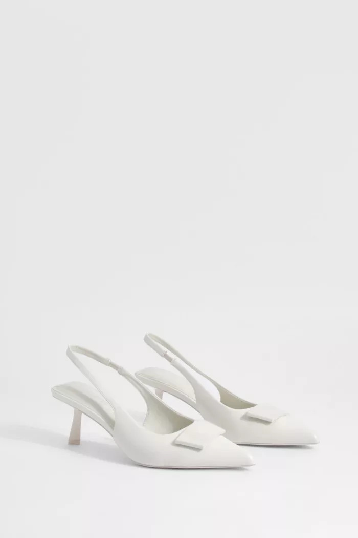 Low Slingback Point Heeled Pumps | boohoo (US & Canada)