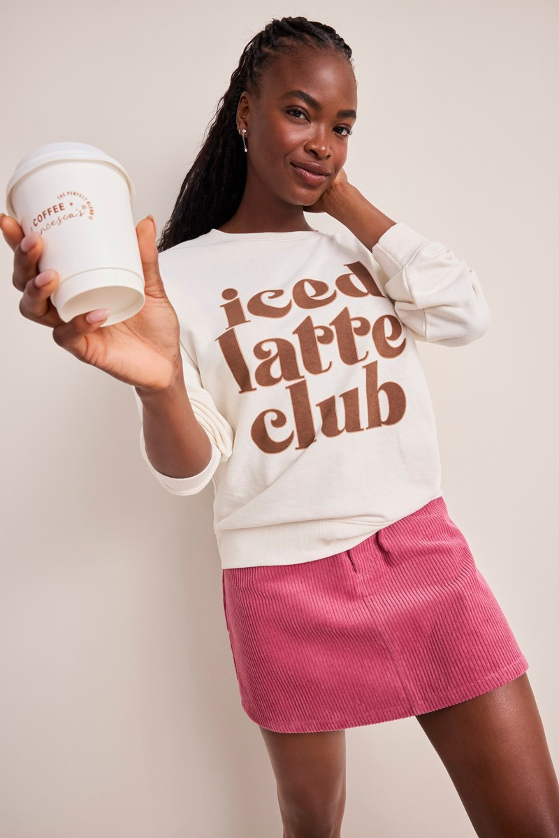 Iced Latte Club Sweatshirt | Francesca's
