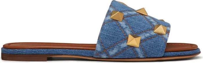 Roman Stud Matelassé Slide Sandal | Nordstrom