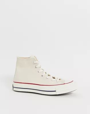 Converse Chuck 70 Hi canvas sneakers in parchment | ASOS (Global)