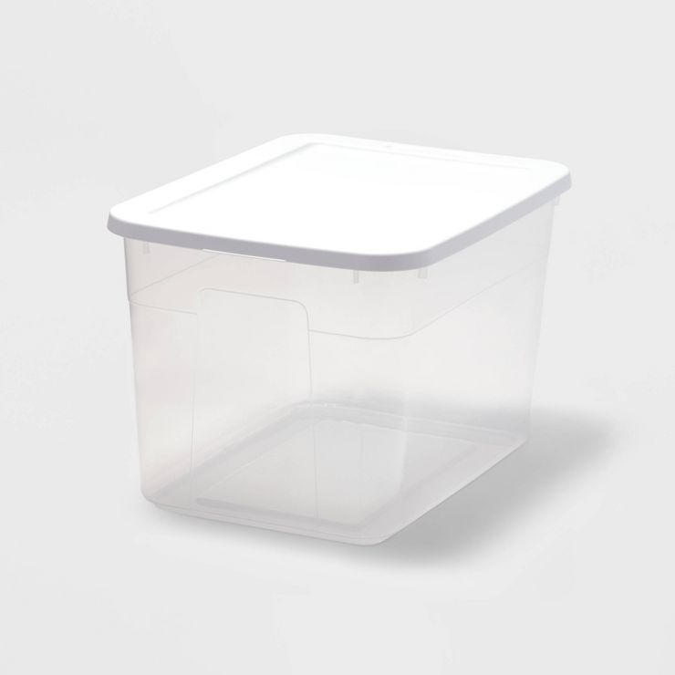 70qt Clear Storage Box with White Lid - Room Essentials™ | Target