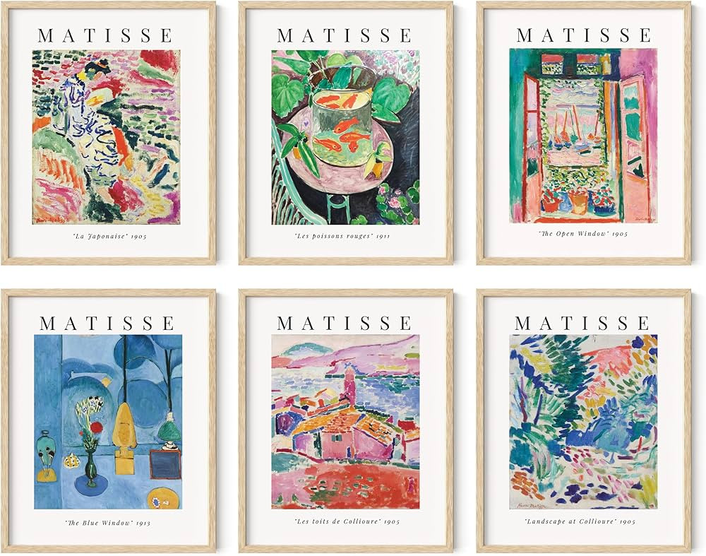 Amazon.com: HAUS AND HUES Matisse Prints Framed - Matisse Poster Set, Contemporary Wall Art, Mati... | Amazon (US)