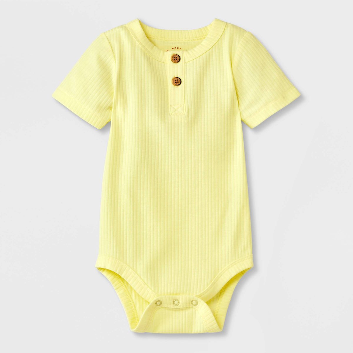 Baby Solid Henley Bodysuit - Cat & Jack™ Yellow | Target