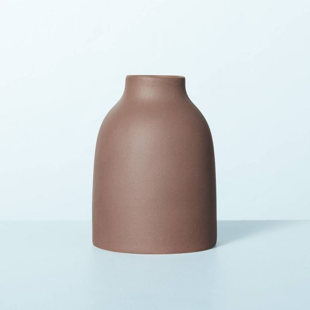 4&#34; Narrow Ceramic Bud Vase Dark Brown - Hearth &#38; Hand&#8482; with Magnolia | Target