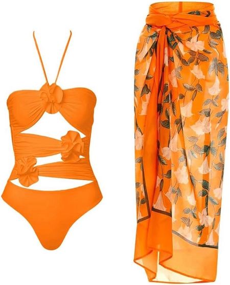 orange swimsuit, floral swimsuit; one piece swimsuit, white swimsuit, bikini, pool outfit, beach outfit 

#LTKFindsUnder50 #LTKSwim #LTKSeasonal