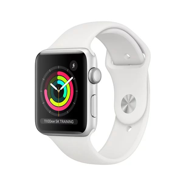 Apple Watch Series 3 GPS Silver - 42mm - White Sport Band - Walmart.com | Walmart (US)