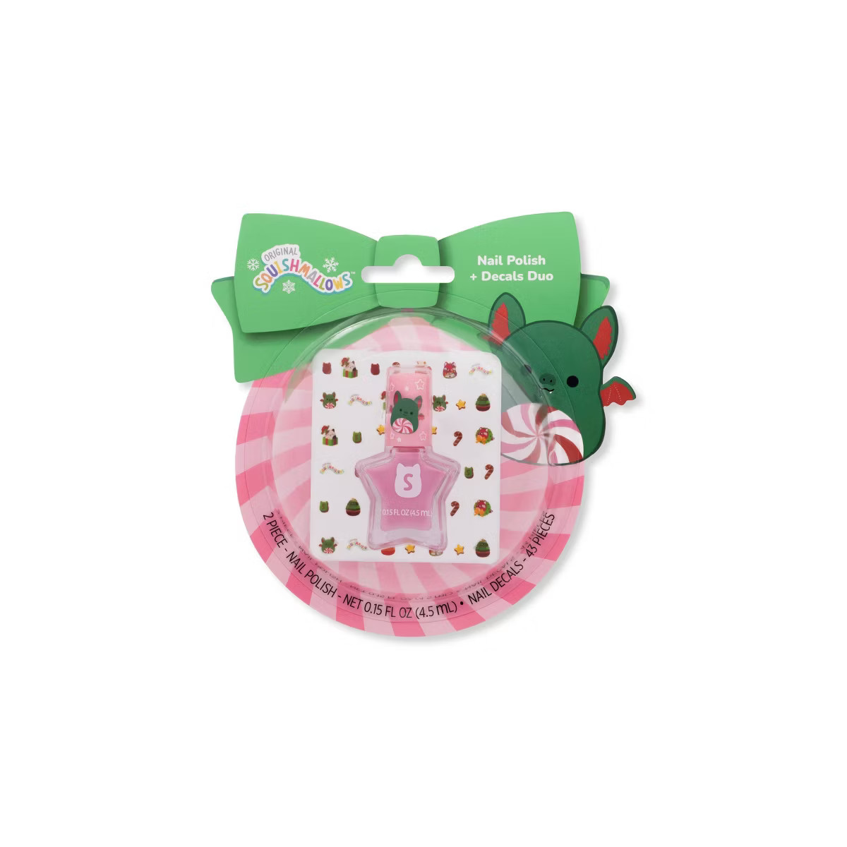 Squishmallow Holiday Ornament - Nail Decal Gift Set - 2pc | Target