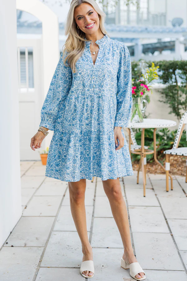 A Timeless Love Blue Toile Dress | The Mint Julep Boutique