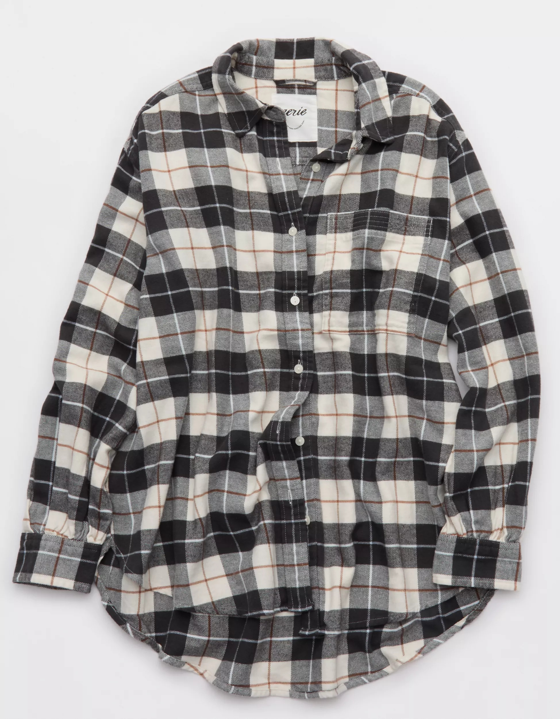 Aerie Anytime Fave Flannel Button Down Shirt | Aerie