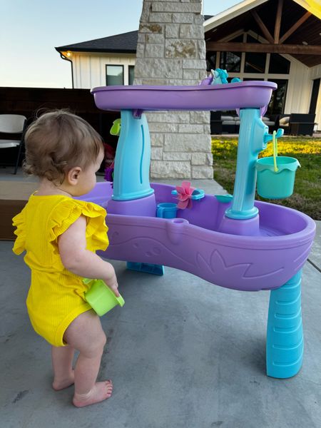 Baby girl water table 

Unicorn water table 
Outdoor baby activity 
Outdoor toddler activity 

#LTKbaby #LTKbump #LTKkids