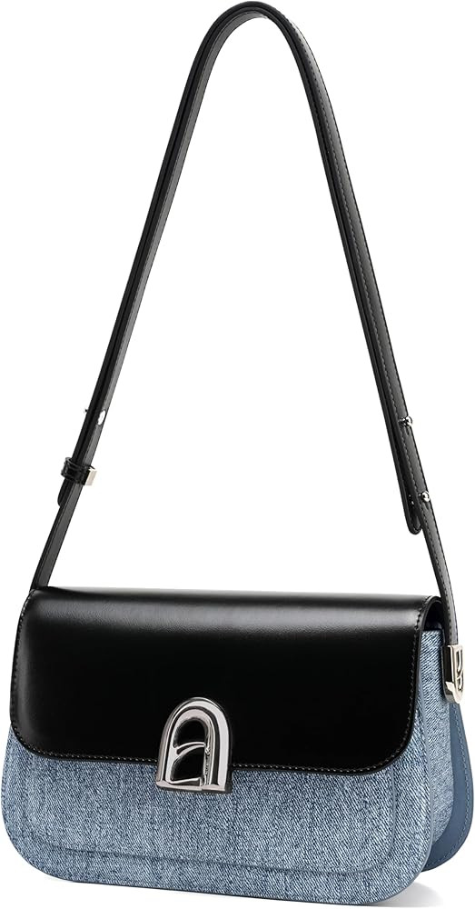 LAFESTIN Split Leather Shoulder Bag For Women with Adjustable Strap, Crossbody Purses For Women, ... | Amazon (US)