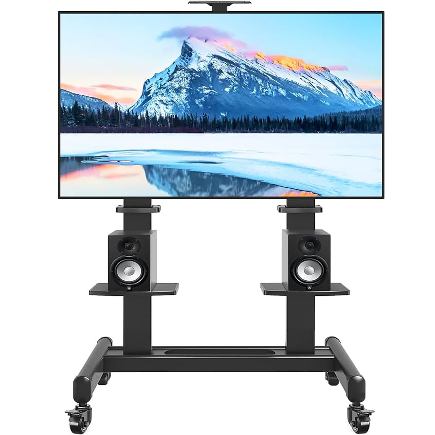 Rfiver Mobile TV Cart with Wheels for 65-120 Inch TVs up to 310 lbs, LCD LED OLED Plasma Flat Cur... | Amazon (US)